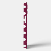 Burgundy Case-Mate iPhoneケースに関する白い水玉模様 iPhoneケース (裏面 / 右)