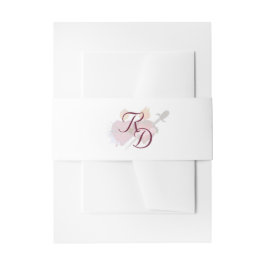 Burgundy Catholic Wedding Invitation Belly Band 招待状ベリーバンド