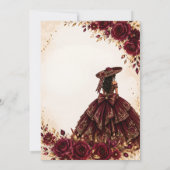 Burgundy Charra Quinceañera Invitation 招待状 (裏面)
