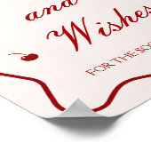 Burgundy Cherry Bridal Shower Advice and Wishes ポスター (角)