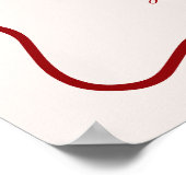 Burgundy Cherry On Top Bridal Shower Welcome ポスター (角)