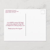 Burgundy Christian Graduation Proverbs 3 Photo ポストカード (裏面)