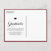 Burgundy Class of 2025 Photo Collage卒業 インビテーションポストカード (裏面)