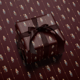 Burgundy classic nutcracker wrapping paper ラッピングペーパー