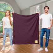 Burgundy corporate logo custom company gift フリースブランケット