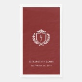 Burgundy Crest Wedding Custom Initials (正面)