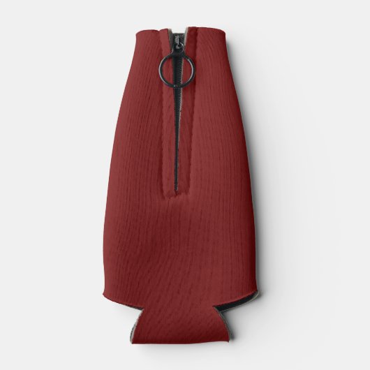 Burgundy Crest Wedding Custom Initials ボトルクーラー (裏面)