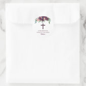 Burgundy Crossフローラ確認 ラウンドシール (バッグ)