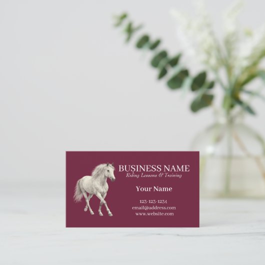 Burgundy Custom Horse Trainer 名刺 (スタンド正面)