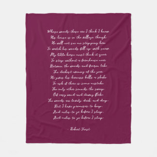 Burgundy Custom Poem Song Lyric Quote  フリースブランケット