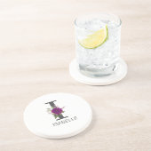 Burgundy Dahlia Floral Alphabet Letter Monogram   コースター (側面)