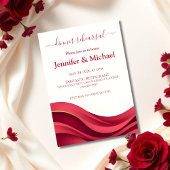 Burgundy Dinner Rehearsal  招待状