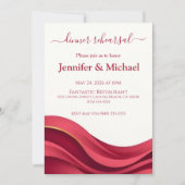 Burgundy Dinner Rehearsal  招待状 (正面)