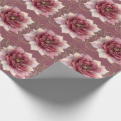 Burgundy Dream Flower ラッピングペーパー (角)