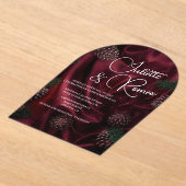 Burgundy Elegance  アクリル招待状 (レイダウン)