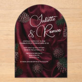 Burgundy Elegance  アクリル招待状 (正面)