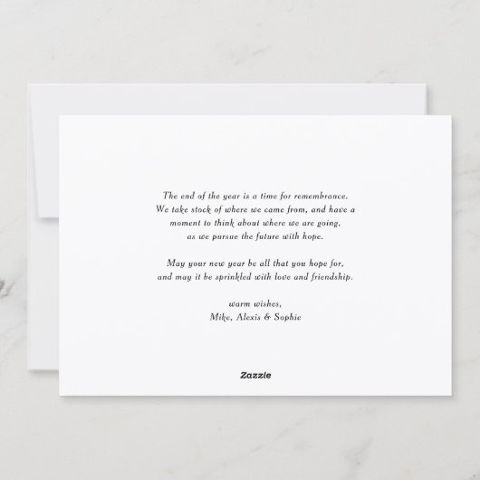 Burgundy Elegant Flourish Script Merry Christmas シーズンカード (裏面)