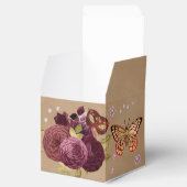 Burgundy English Roses Chic Quinceañera Masquerade フェイバーボックス (オープン)