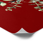 Burgundy Eucalyptus Wedding Welcome  ポスター (角)