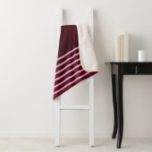 Burgundy Exotic Faux Snake Leather Linear Stripe シェルパブランケット (インサイチュ)