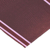 Burgundy Exotic Faux Snake Leather Linear Stripe ショートテーブルランナー (コーナー)