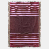 Burgundy Exotic Faux Snake Leather Linear Stripe スローブランケット (正面縦)