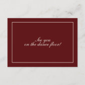 Burgundy Fall Wedding RSVP Card エンクロージャーカード (裏面)