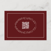 Burgundy Fall Wedding RSVP Online Enclosure Card エンクロージャーカード (裏面)