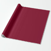 Burgundy Festive Christmas Solid Color  ラッピングペーパー (アンロールド)