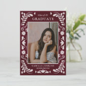 Burgundy Fiesta Photo Grad Announcement 2026 案内状 (スタンド正面)