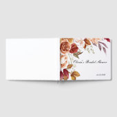 Burgundy floral bridal shower invitation  ゲストブック (全面)
