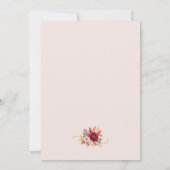 Burgundy Floral Fall Wedding Invitation 招待状 (裏面)
