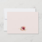 Burgundy Floral Fall Wedding RSVP Card (裏面)