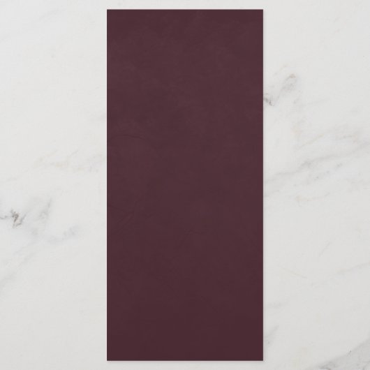 Burgundy Floral Gothic Wedding Menu メニュー (裏面)