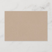 Burgundy Floral, Kraft, Black, Wedding Postponed エンクロージャーカード (裏面)