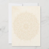 Burgundy Floral Mehndi, Haldi, Sangeet, Rokka 招待状 (裏面)