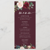 Burgundy Floral Menu メニュー (正面)