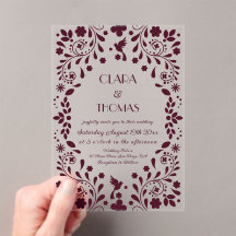 Burgundy Floral Talavera Wedding