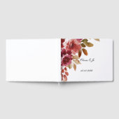 Burgundy floral wedding guestbook ゲストブック (全面)