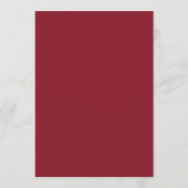 Burgundy Floral Wedding Invitation 招待状 (裏面)