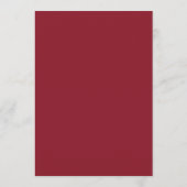 Burgundy Floral Wedding Invitation 招待状 (裏面)