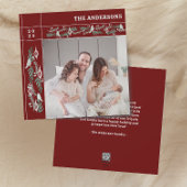 Burgundy Folids Garland写真メッセージ シーズンカード