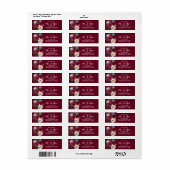 BURGUNDY FUTUREミセス結婚ズ差出人住所 ラベル (フルシート)