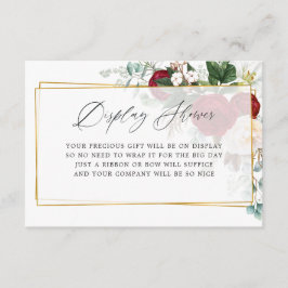 Burgundy Geometric Bridal Shower Display Cards エンクロージャーカード