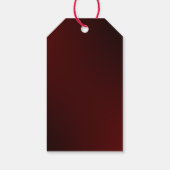 Burgundy & Gilded Floral Elegant Wedding ギフトタグ (裏面)