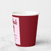 Burgundy Gingham Bow Graduation Party Paper Cups 紙コップ (左)