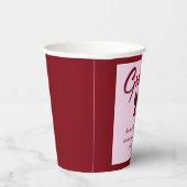 Burgundy Gingham Bow Graduation Party Paper Cups 紙コップ (右)