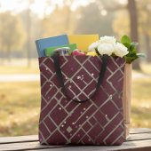 Burgundy Glam Geometric トートバッグ