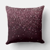 Burgundy Glitter Engagement Romantic Proposal  クッション (裏面)