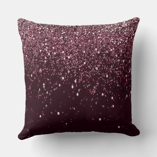 Burgundy Glitter Engagement Romantic Proposal  クッション (裏面)